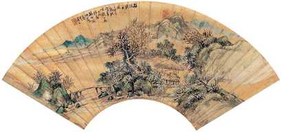 杨伯润 己卯（1879年）作 山水 扇面